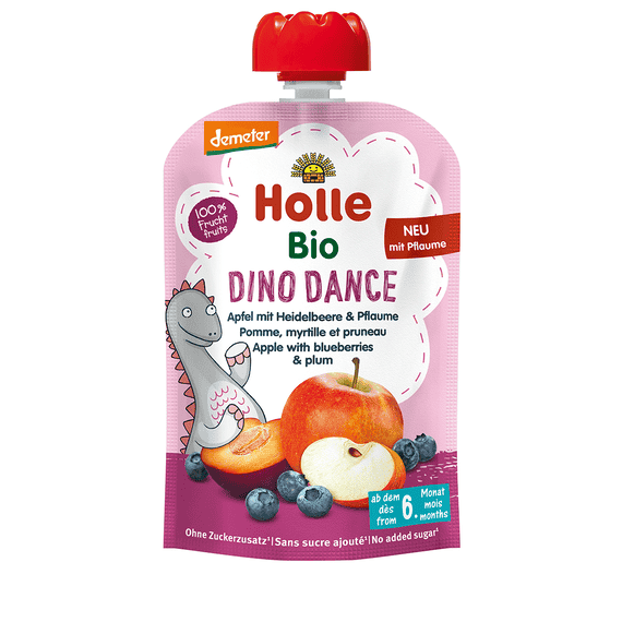 Dino Dance - Pouch with Apple, Blueberry, Date