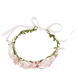 Flower wreath with ribbon for children, pink