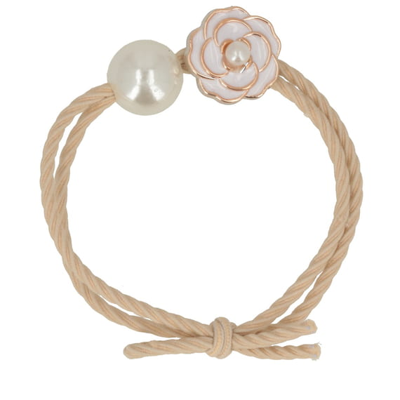 Haargummiset mit Deko - Beige