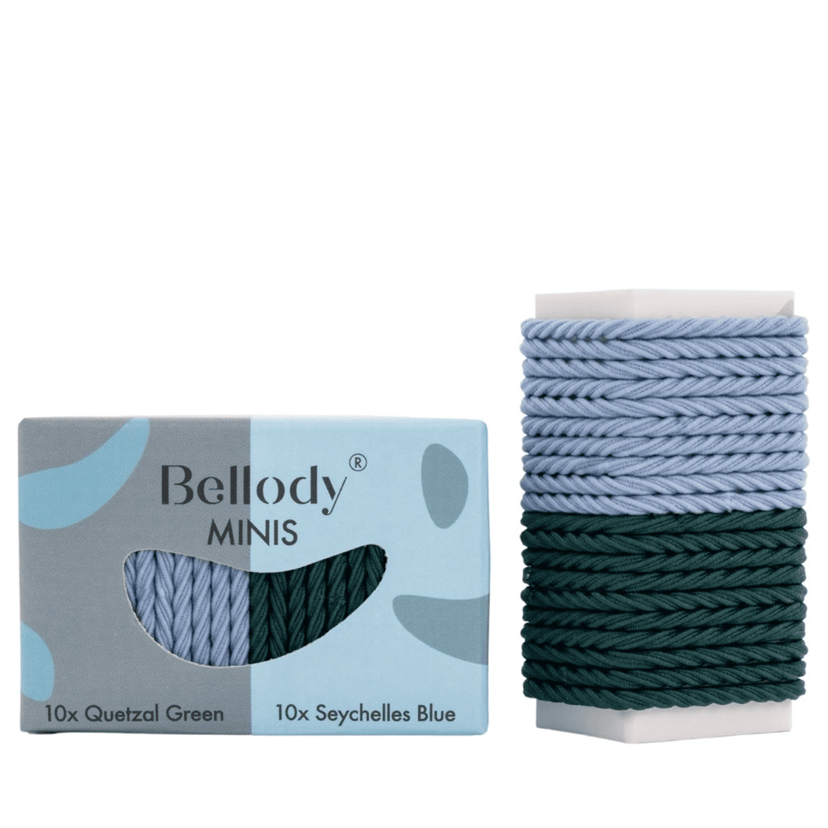 Mini Hair Ties (20 pieces - Green & Blue - mixed package)