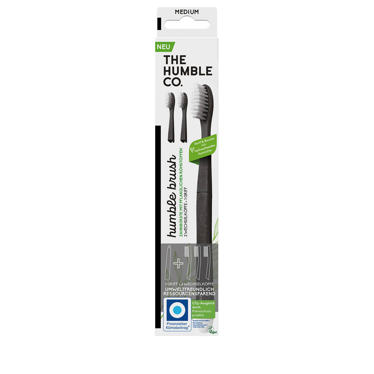 Plant-Based Replacement Toothbrush Head for Adults – Medium