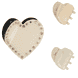 Set Of Heart Clips - Beige
