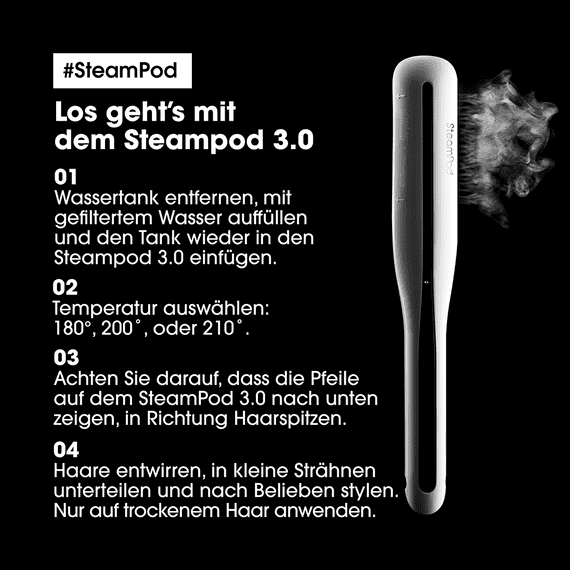 Steampod 3.0 Glätteisen mit Dampftechnologie