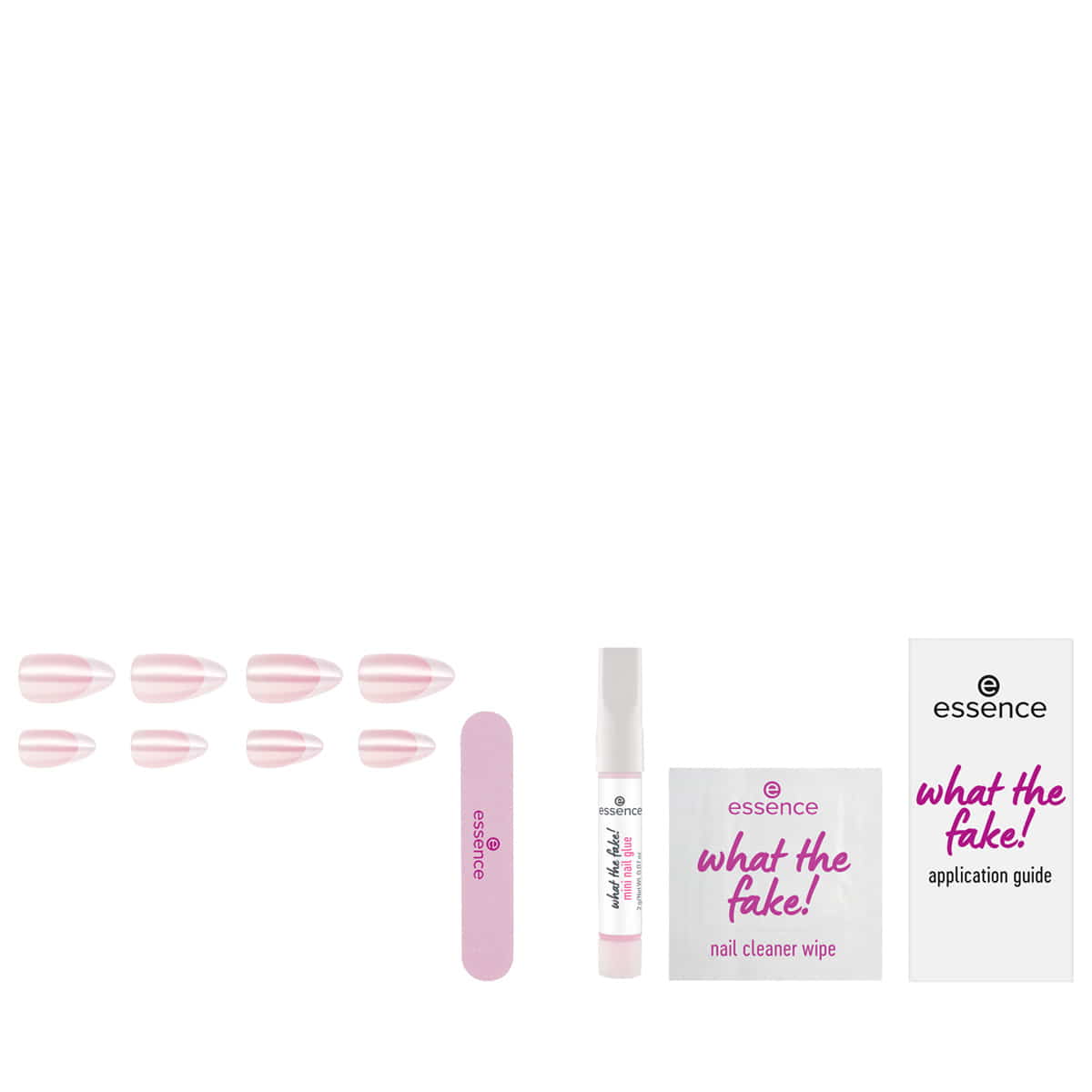 Press-On Nails Manicure Set - 05 French Chrome