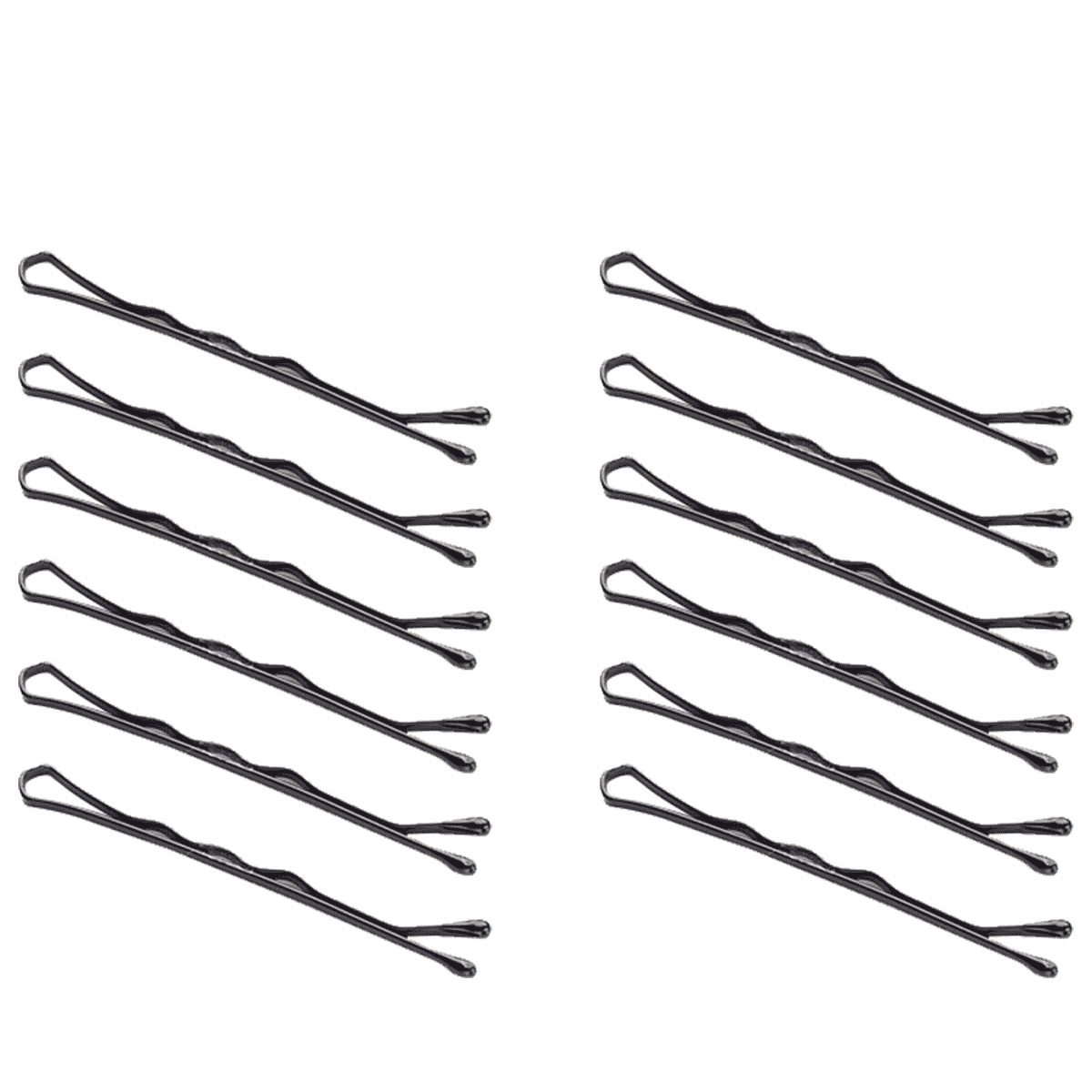 Bobby Pin ondulato, nero, 12 pezzi.