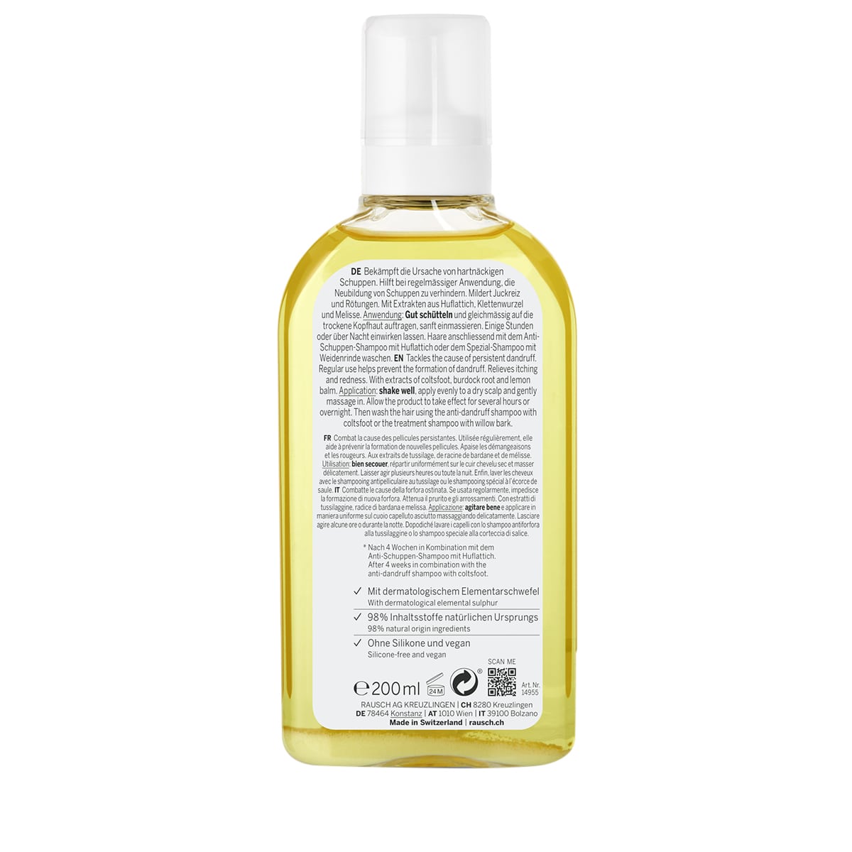 Anti-Schuppen-Kopfhaut-Lotion mit Huflattich