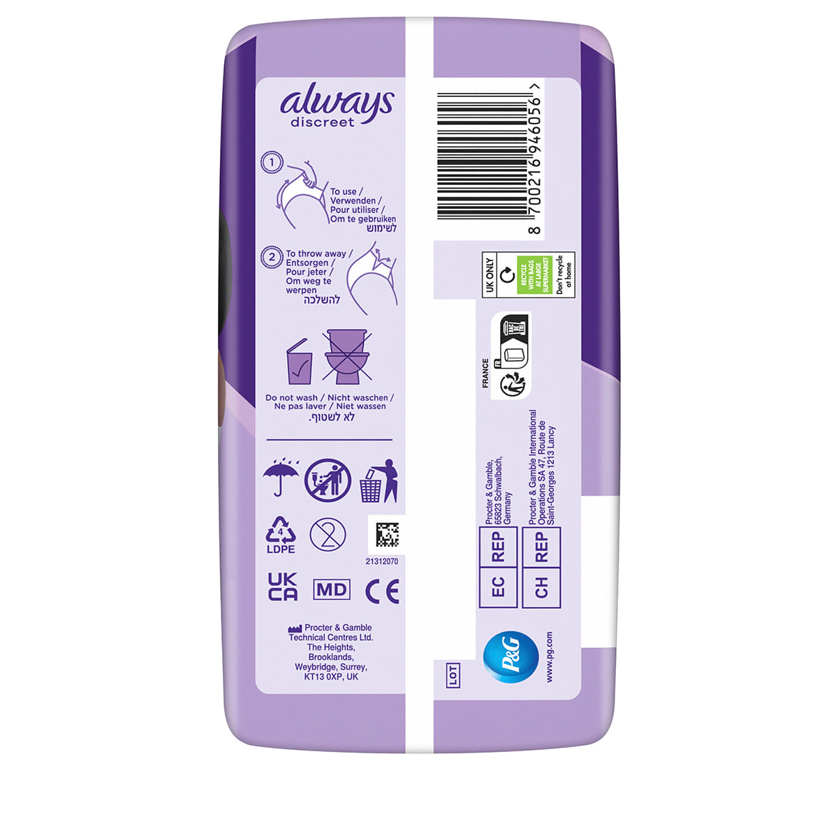 Discreet Incontinence Pants Postpartum L - 8 pcs.