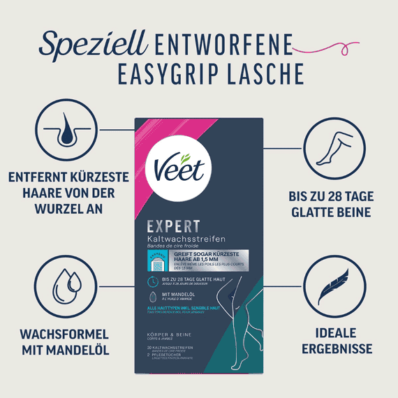 Kaltwachsstreifen Körper & Beine 20 Stk.