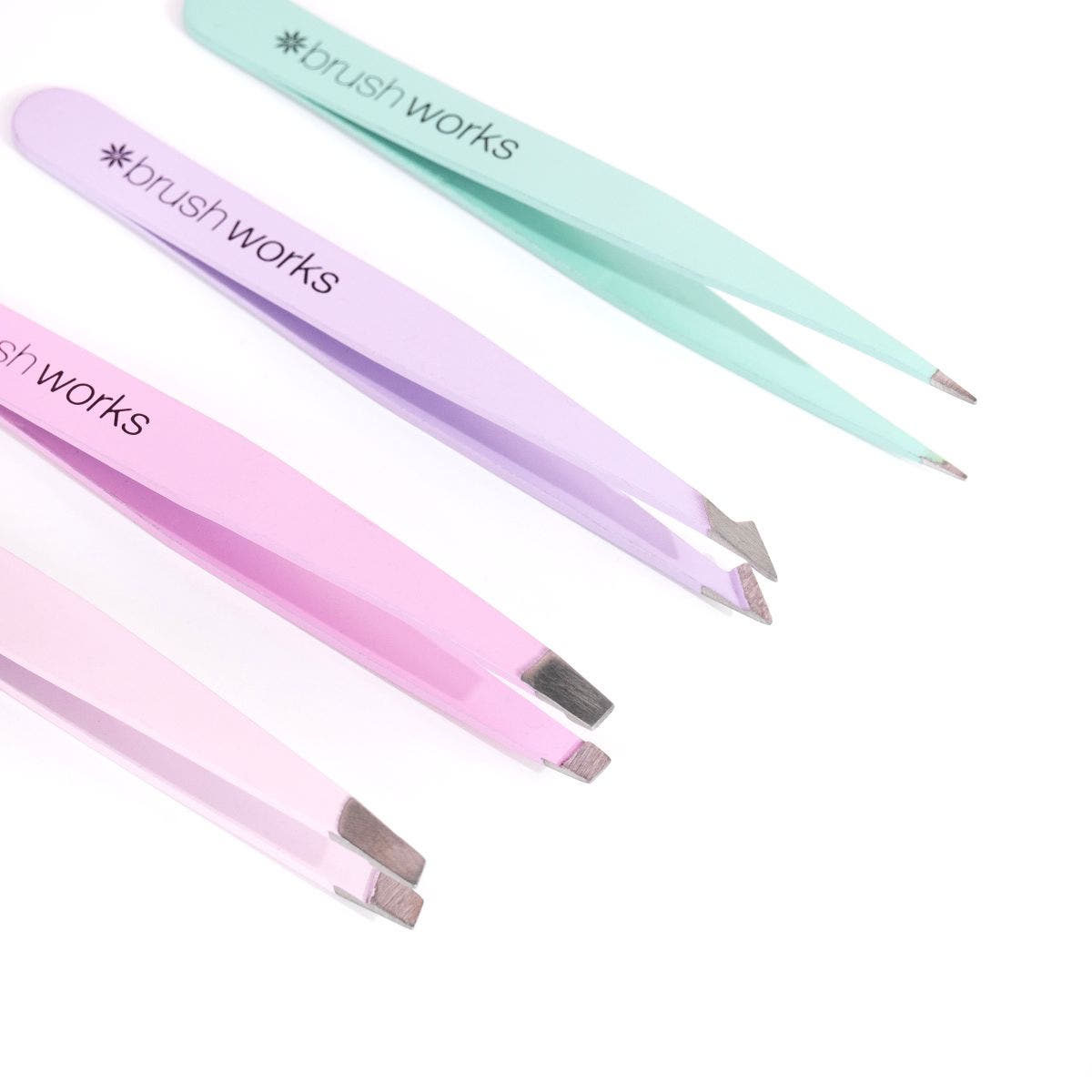 4 Piece Combination Tweezer Set - Pastels