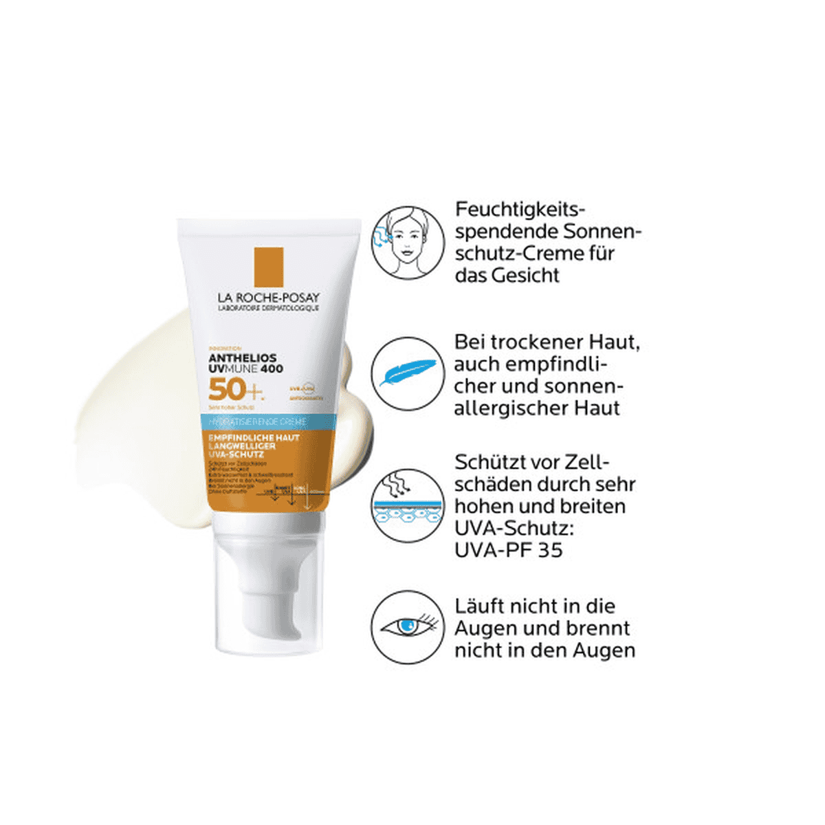 Hydratisierende Sonnencreme UVMune 400 SPF50+