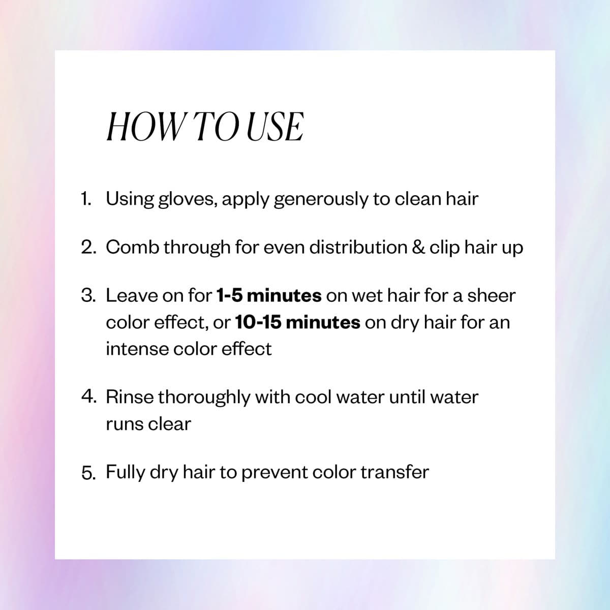 Color Depositing Mask