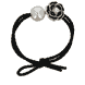Hair Elastic Set With Decoration - Black