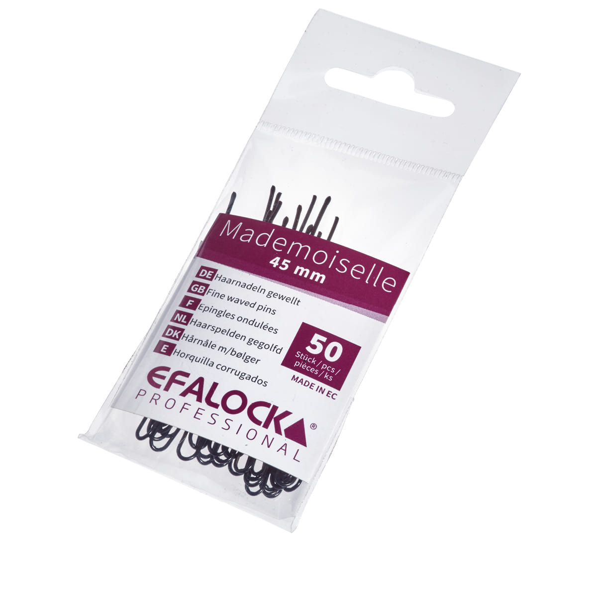 Épingle à cheveux Mademoiselle 45 mm Noir 50 pcs.