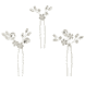 Lot De 3 Épingles À Cheveux Avec Strass & Perles