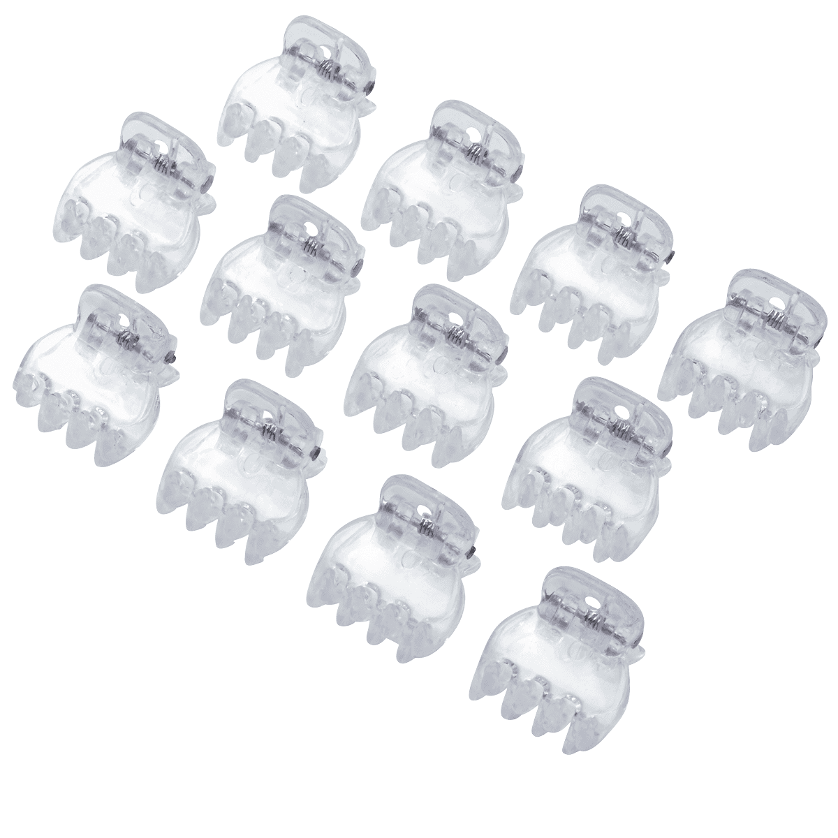 Mini Claw Clips, 1.5 cm, transparent, 12 pcs