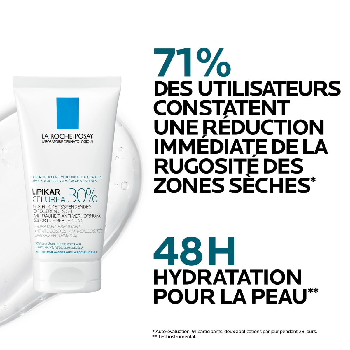 Gel exfoliant hydratant Urea 30%