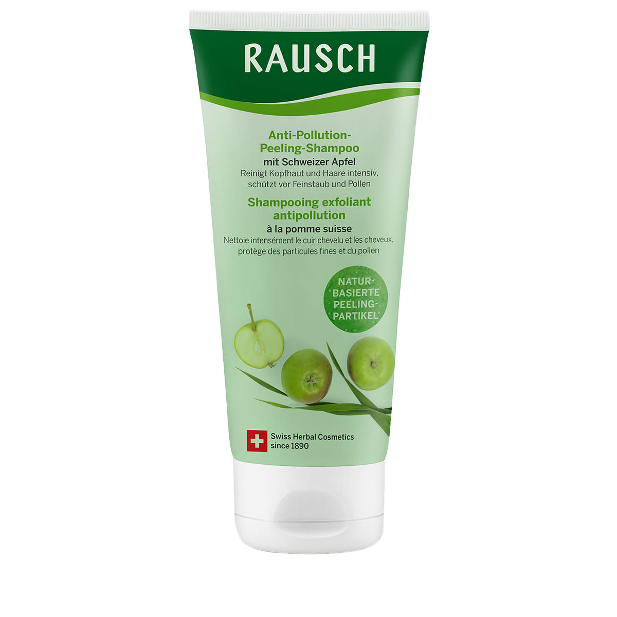 Anti-Pollution-Peeling-Shampoo mit Schweizer Apfel
