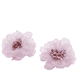 Fleur en tissu lilas légèrement brillant sur pince à cheveux