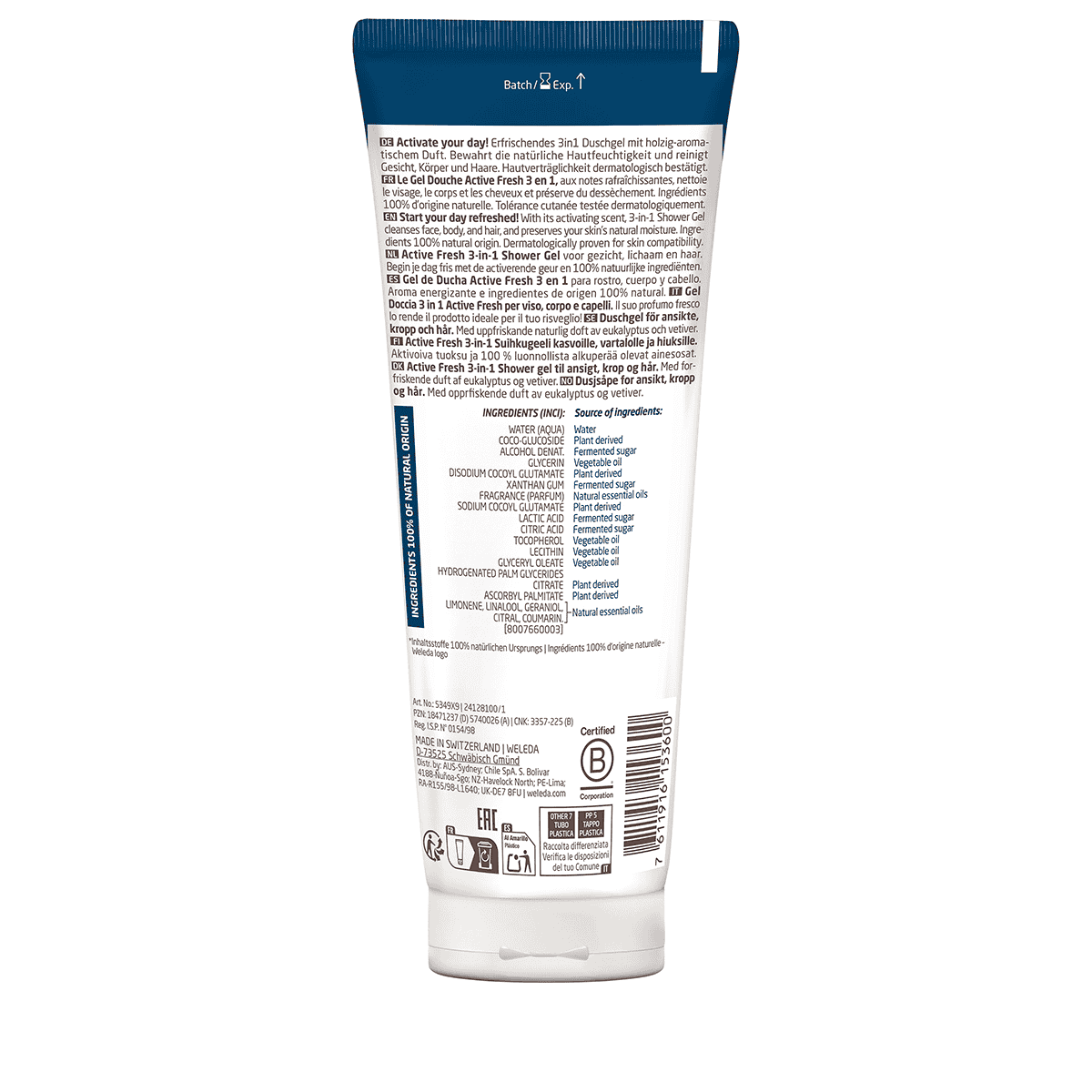 For Men Active Fresh 3in1 Shower Gel