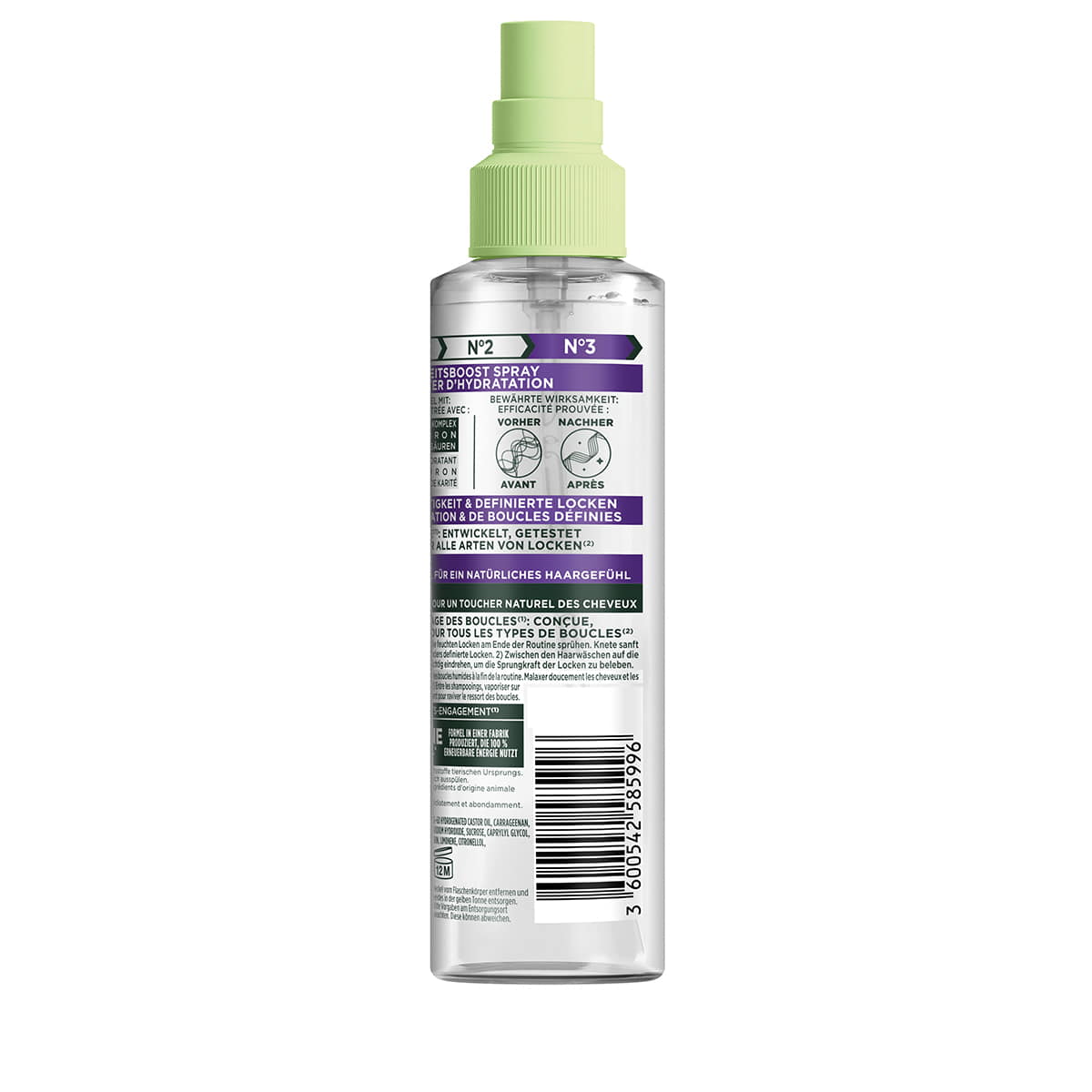 Locken Methode Feuchtigkeitsboost Haarpflege-Spray für alle Arten von Locken
