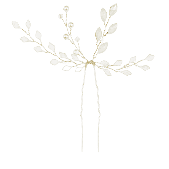 Hairpin with delicate mother-of-pearl stones, gold