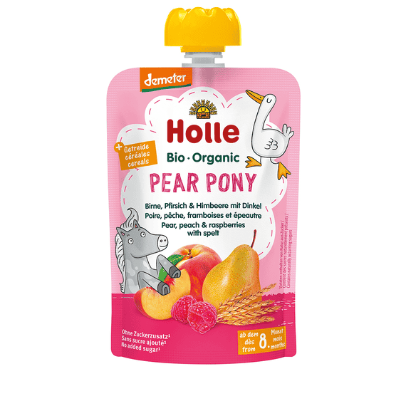 Pear Pony - Birne, Pfirsich & Himbeere mit Dinkel