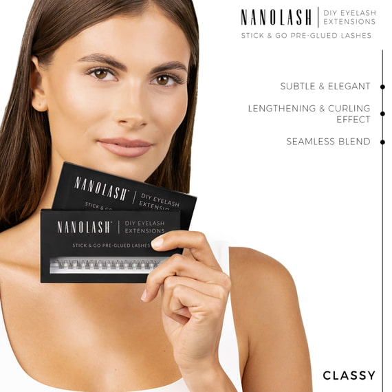 Diy Eyelash Extensions Stick & Go Pre-Glued Lashes Classy