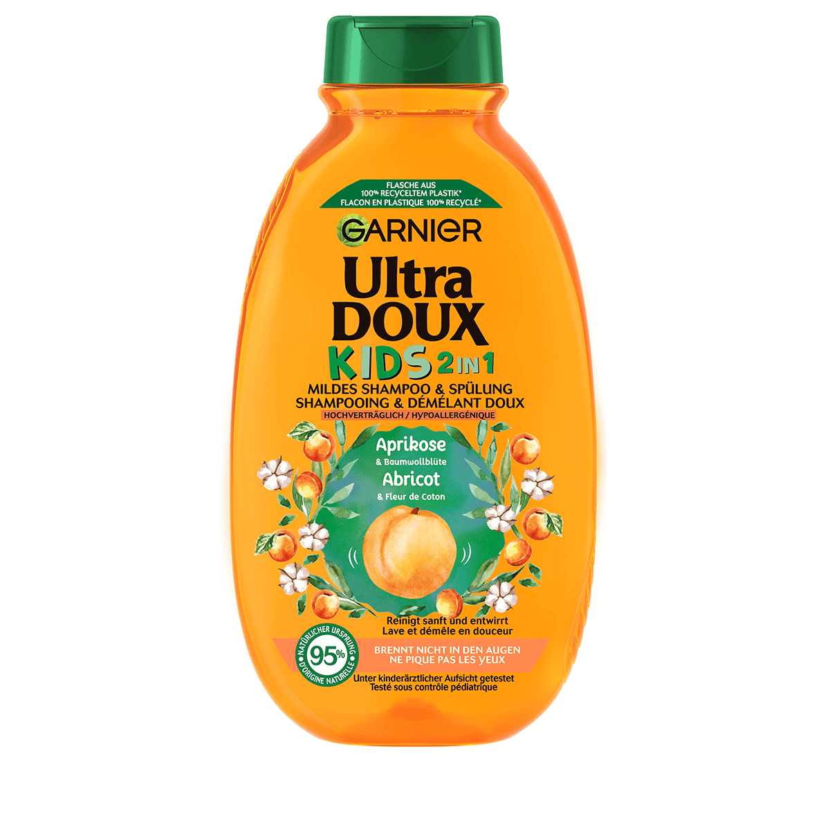 Kids 2en1 Shampooing & Après-shampooing Abricot & Fleur de coton