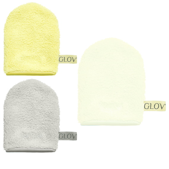 3x Iconic Mitt - Ivory, Banana & Silver Stone