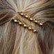 Hair Slider 5 Knots & Plain Gold (2 pcs.)