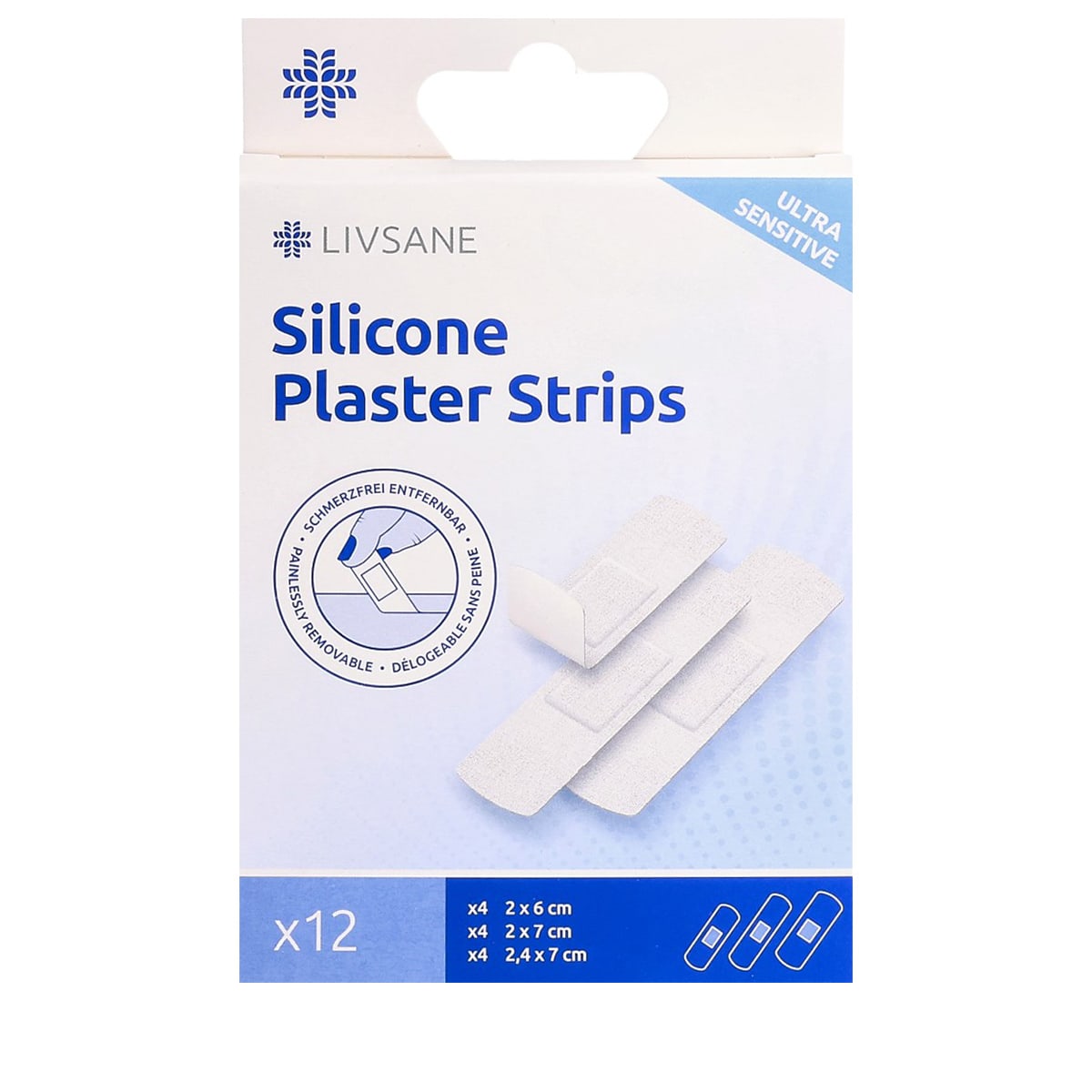 Strisce cerotto silicone ultra sensibile - 12 pz.