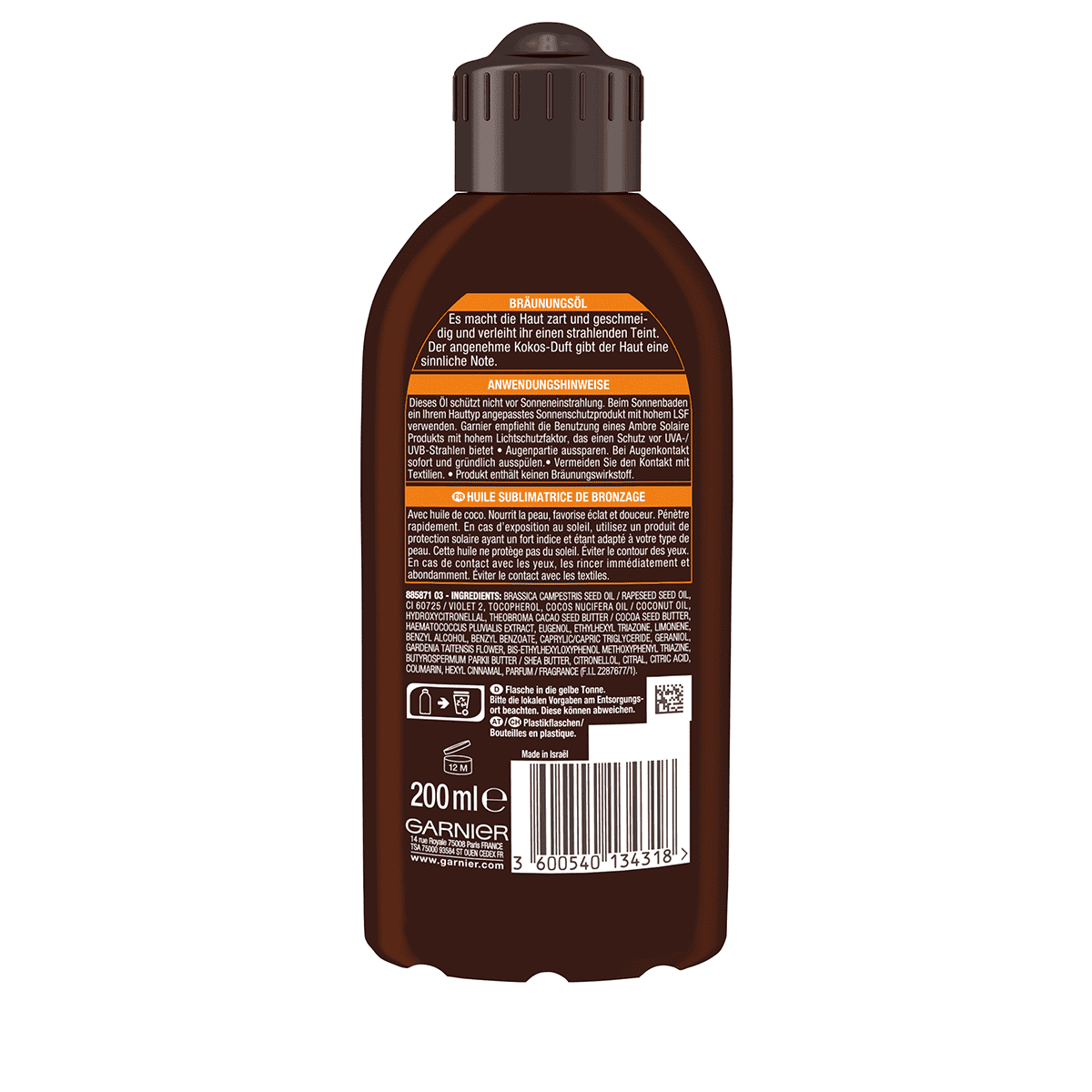 Olio solare marrone intenso