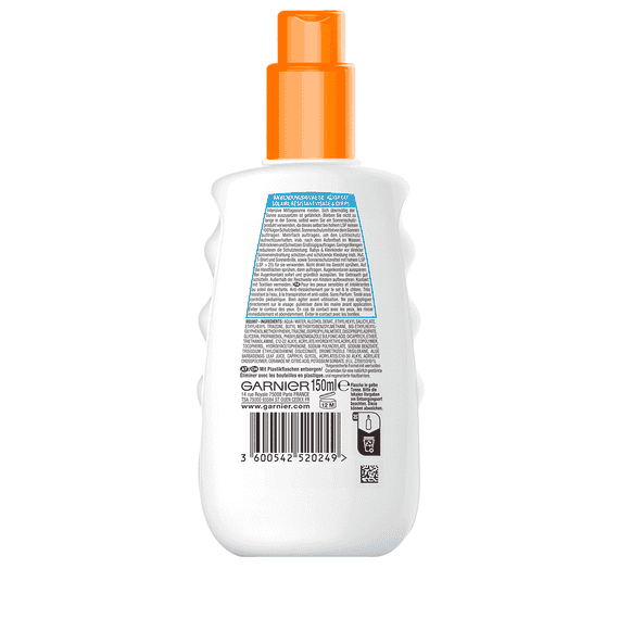 Kids water resistant sun cream spray SPF 50+