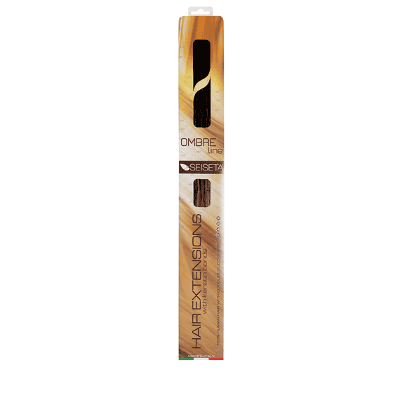 Keratin Hair Extensions 50/55 cm - 6/27, light brown/tobacco blond