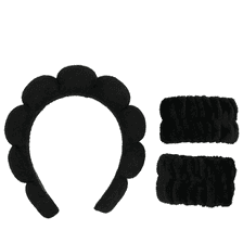 Make-Up Remover Hairband With Bracelets - Black