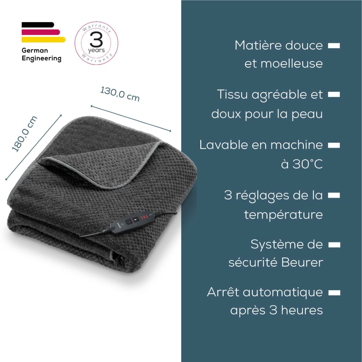 Couverture Chauffante HD 65 - Dark Grey