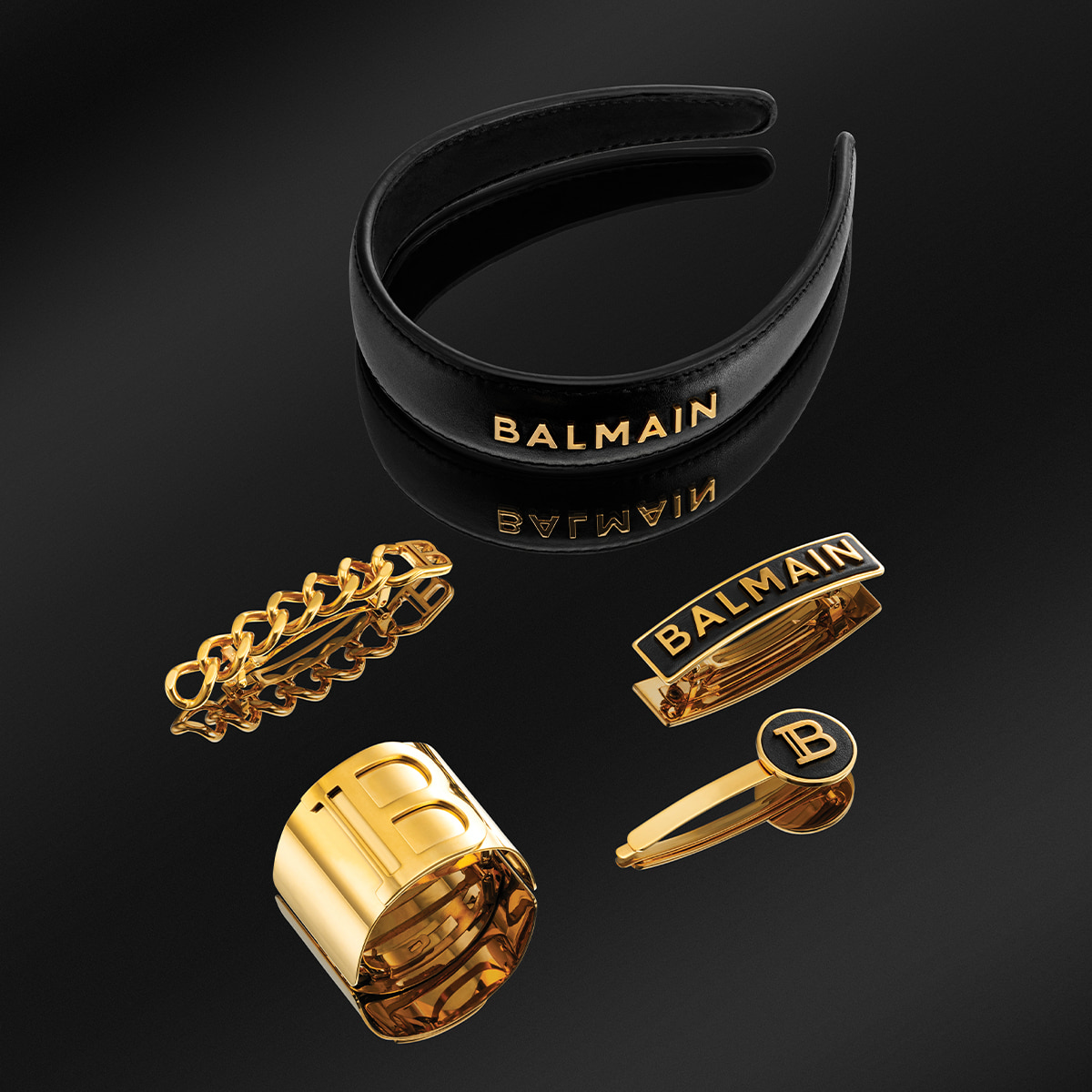 Balmain HC Gold Plated Clip L Logo