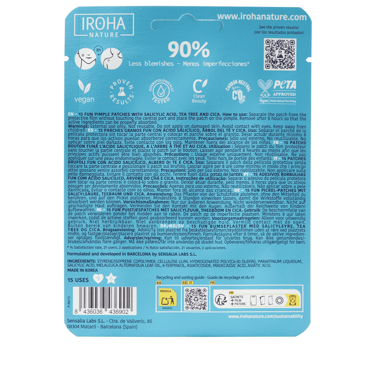 Fun Hydrocolloid Pimple Patches - 15 Patches