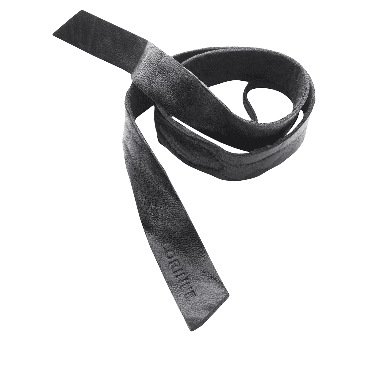Leather Band Short One Layer Black