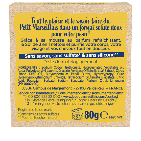 Cube de Douche 3 en 1 Erveine & Citron