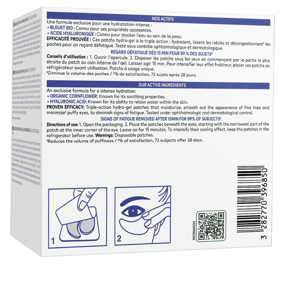 Smoothing Hydro-Gel Eye Patches with Organic Cornflower