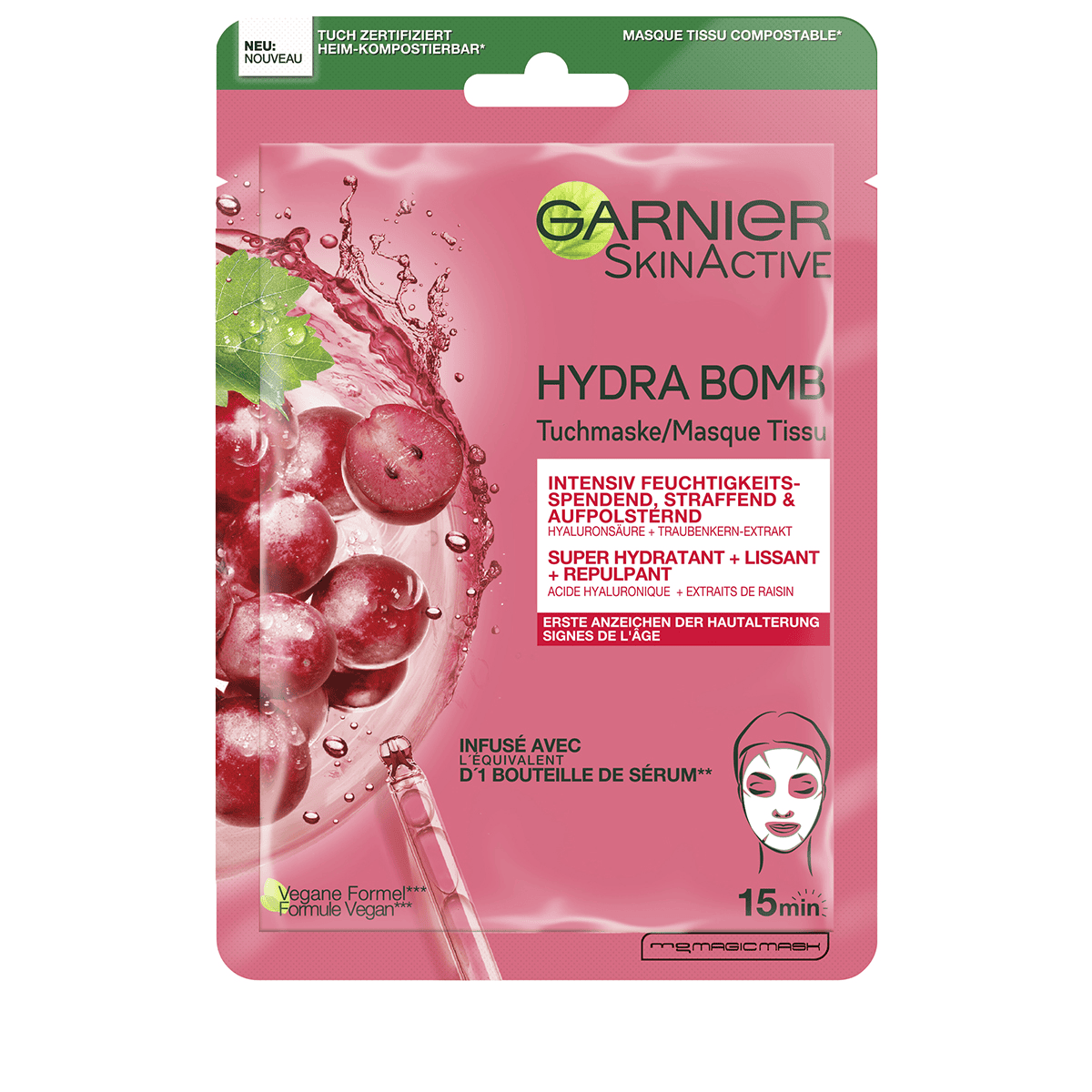 Hydra Bomb Sheet Mask Estratto di semi d'uva