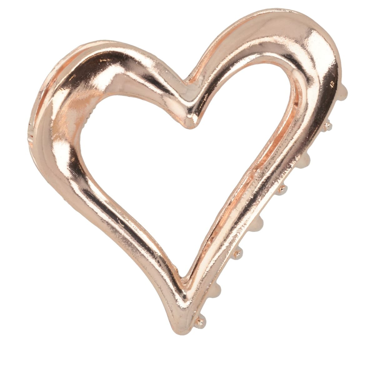 Set Of Heart Hair Clips - Rose Gold, Gold, Silver