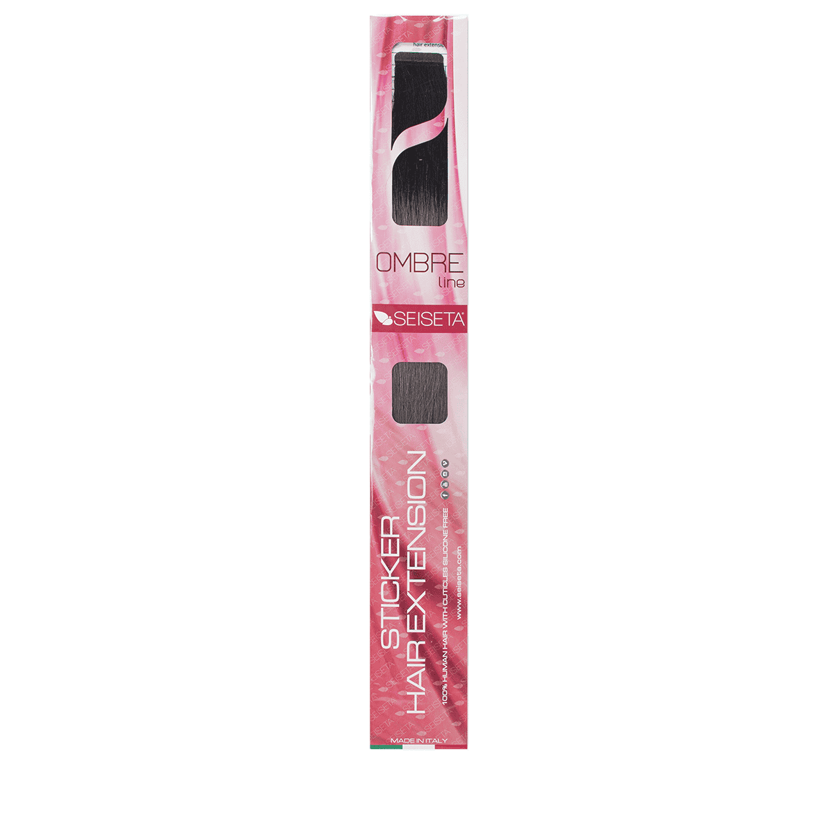 Tape Extensions 40/45 cm - Ombre 1B/Silver, black/silver