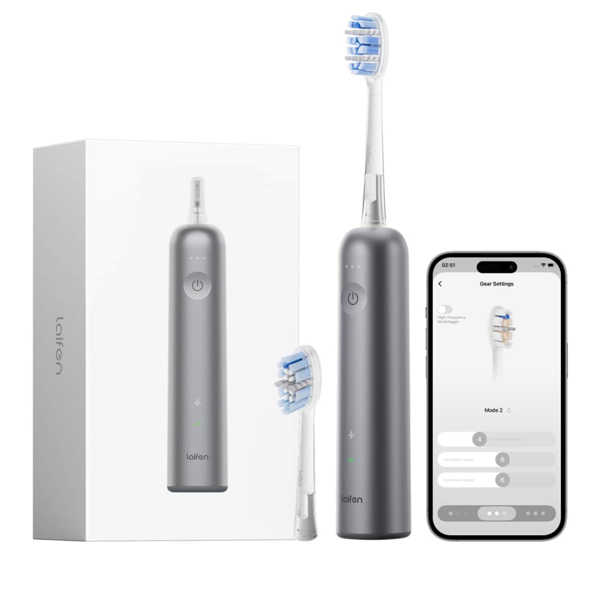 Wave Pro Brosse à dents électrique Aluminum Alloy Space Gray